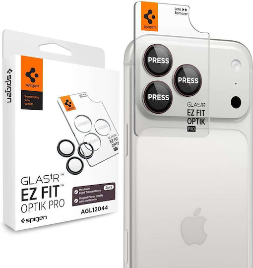 Spigen Glastr Ez Fit Optik Pro Apple iPhone 18 Pro 18 Pro Max Rear Camera Protector Tempered Glass Set of 2 Pieces Violet Agl12044