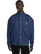 Langärmeliges Denim-Hemd Blau