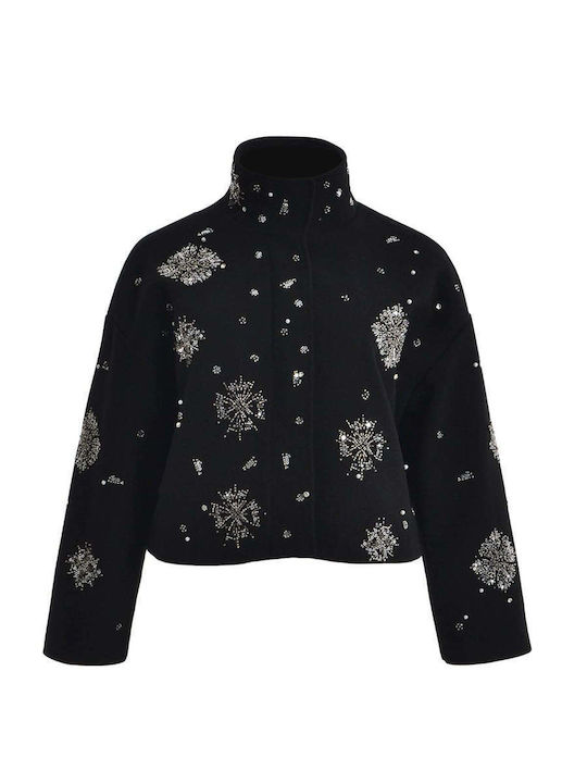 Crop Дамско Яке За Пролет - Есен Черно 8603.4027.1.Н-black