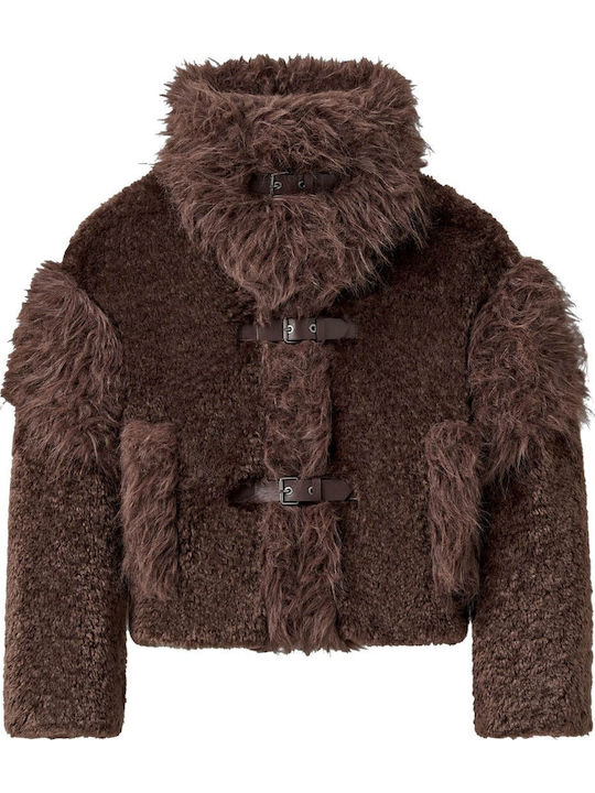 Damenjacken für Winter Braun
