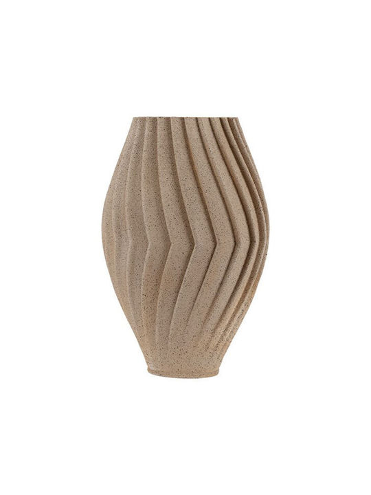 Διακοσμητικό Βάζο Πολυρητίνης Μπεζ 24x14xΥ36.2cm