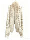 Women's Furry Beige Scarf