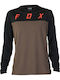 Fox Defend Tricou Pentru Bărbați Motocross Mânecă Lungă Culoare Maro