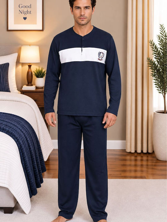 Rimoli Winter Men's Pyjamas Dark Blue