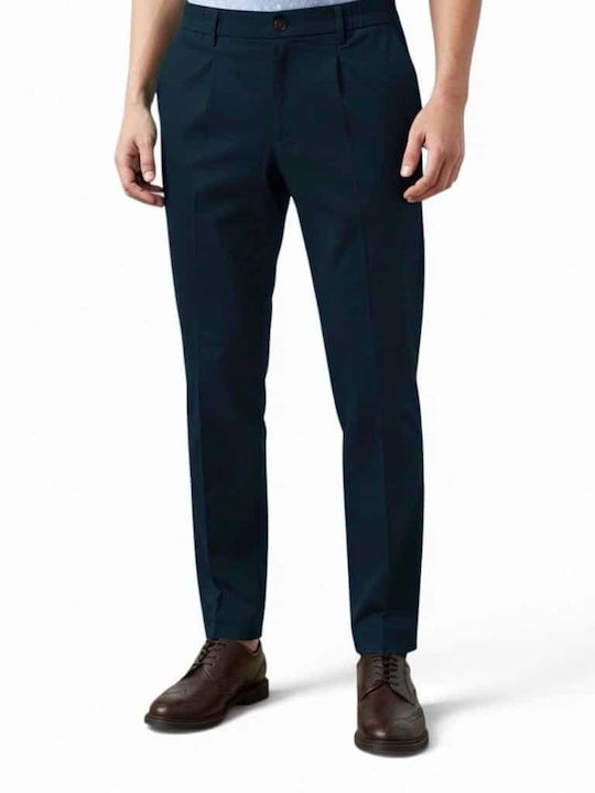 Men's Trousers with Straight Leg Navy Blue