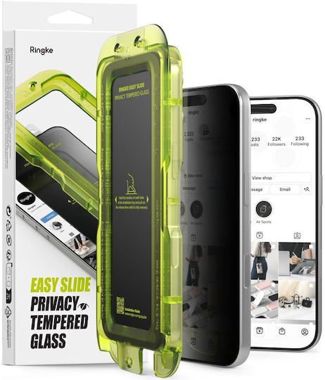 Sticlă de confidențialitate Ringke Easy Slide 2-pack iPhone 18 Pro Max Privacy 8800380462434