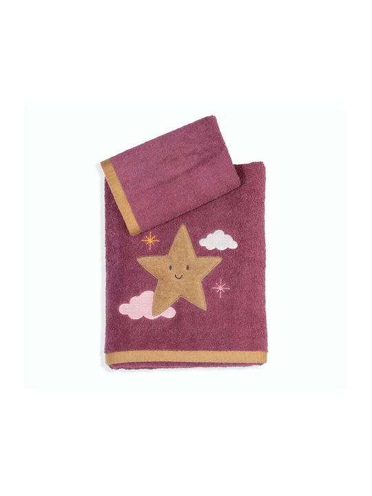 Nef-Nef Homeware Set of Baby Towels 2pcs Sparkle Friends Terra Terra