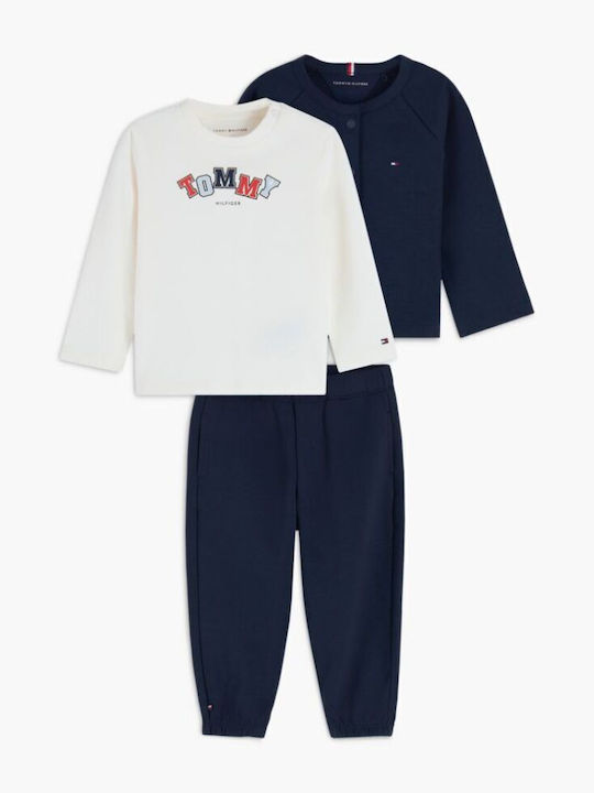 Tommy Hilfiger Set Baby-Strampler Dunkelblau Blau 3 Stück