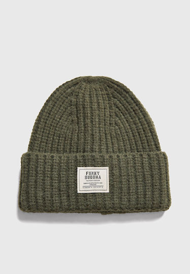 Beanie Căciulă bărbătească tricotată în culoare kaki