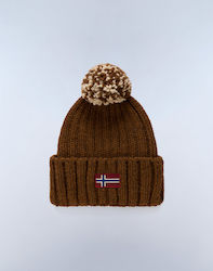 Napapijri Semiury Beanie Γυναικείος Σκούφος Πλεκτός σε Καφέ χρώμα