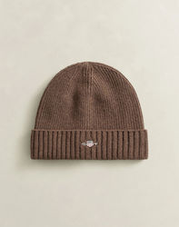 Gant Unisex Beanie Strickmütze in Brauner Farbe
