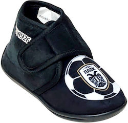 Paok Fc Schwarze Kinderhausschuhe