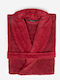 Viokarpet Bonjour Bademantel mit Halsband Deep Red