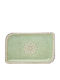 By Bone Rome Shallow Rectangular Porcelain Green Serving Plate 36x21cm