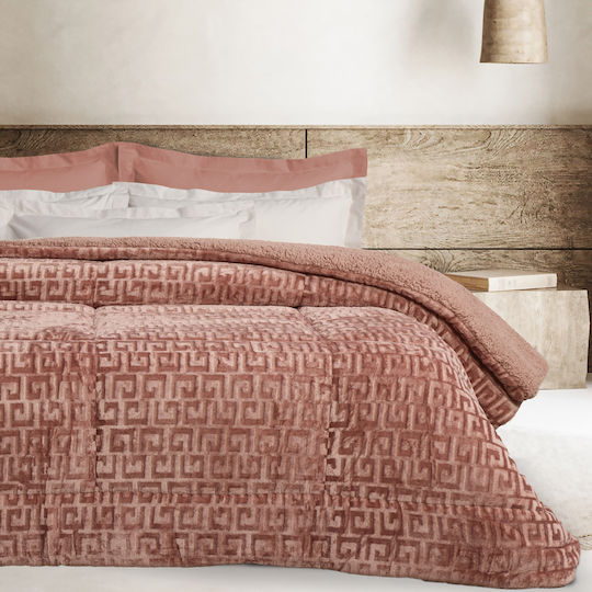 Das Home Комбинирано одеяло с Пълнеж Hollowfiber Единично 160x220см Sherpa Nude 12 togs