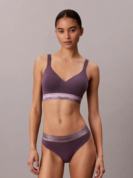 Calvin Klein Women's Bralette Push Up Purple