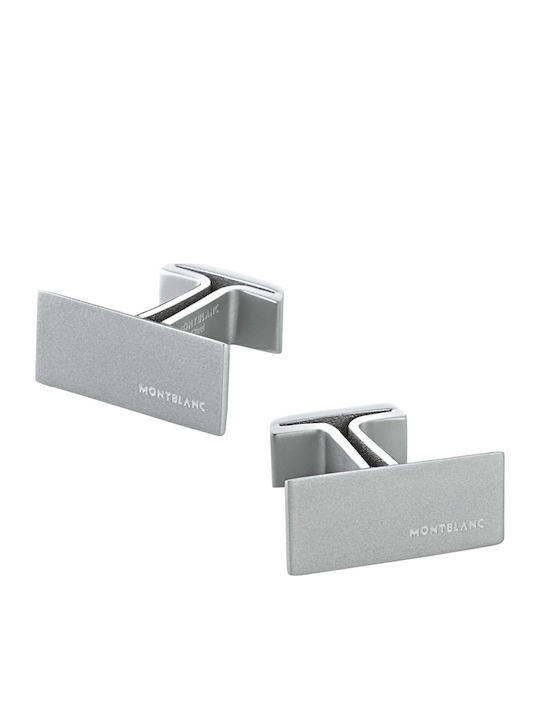 MontBlanc Twins Butoni din Otel in Culoare Argintie