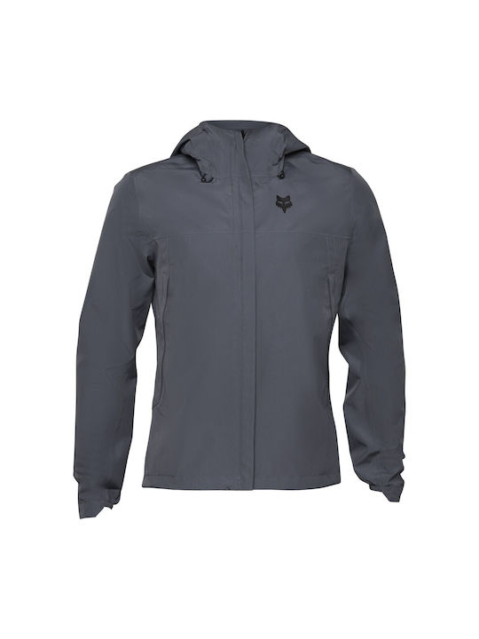 Fox Ranger Men's Waterproof Cycling Windbreaker Jacket Long Sleeve Grey
