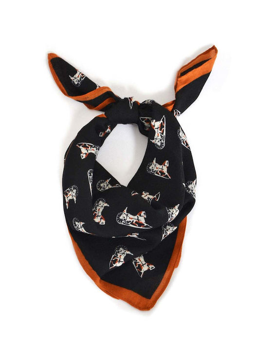 Mat Fashion Дамско Черно Фуларе