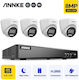 Annke Annke Überwachungssystem 4 Kameras CCTV 8MP mit DVR Rekorder & Festplatte