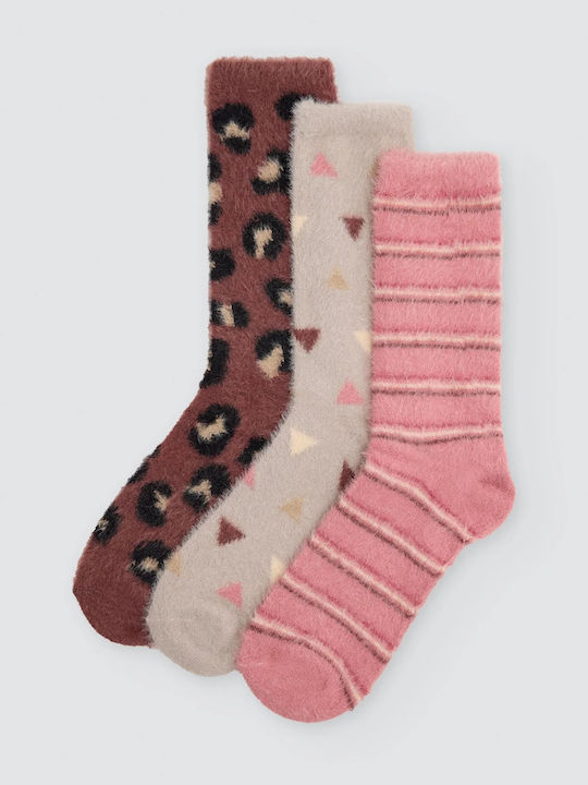 Ysabel Mora Γυναικείες Κάλτσες με Σχέδια Animal Print 3Pack
