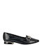 Lackleder Damen Mokassins in Schwarz Farbe