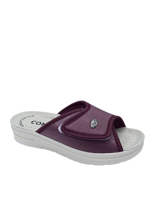 Anatomische Leder Damen Hausschuhe Lila