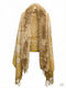 Women's Furry Brown Scarf