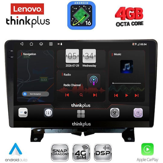 Lenovo Car Audio System for Land Rover Discovery / Range Rover Sport 2004-2009 Bluetooth USB WiFi GPS Apple CarPlay Android Auto with 9" Touch Screen