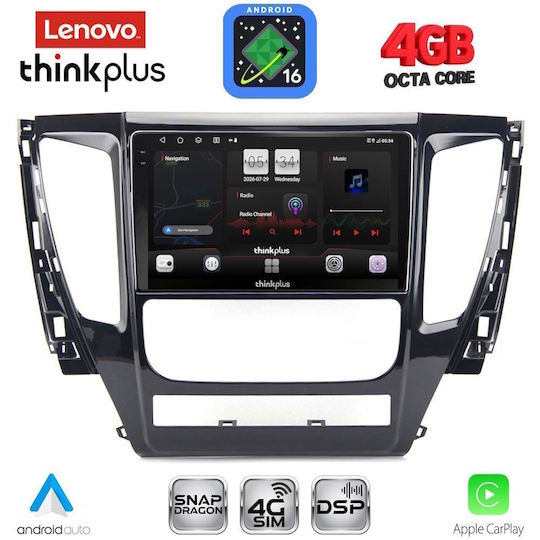 Lenovo Car Audio System for Mitsubishi Pajero 2013-2020 Bluetooth USB WiFi GPS Apple CarPlay Android Auto with 9" Touch Screen