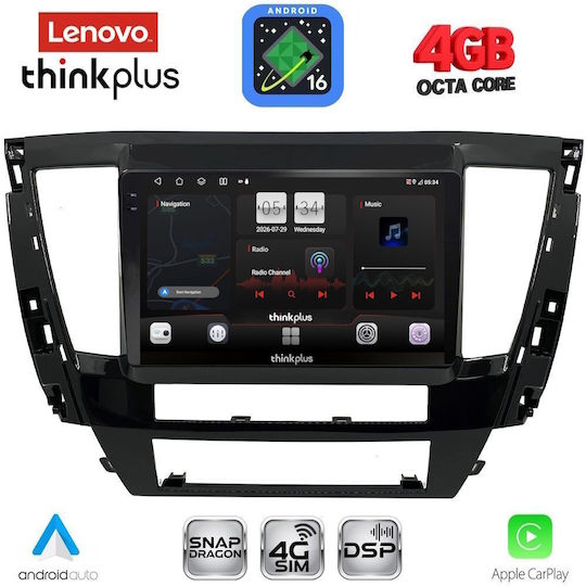 Lenovo Автомобилна Аудио Система за Mitsubishi Pajero 2020-2026 (Bluetooth/USB/WiFi/GPS/Apple CarPlay/Android Auto) с Touch Screen 9"