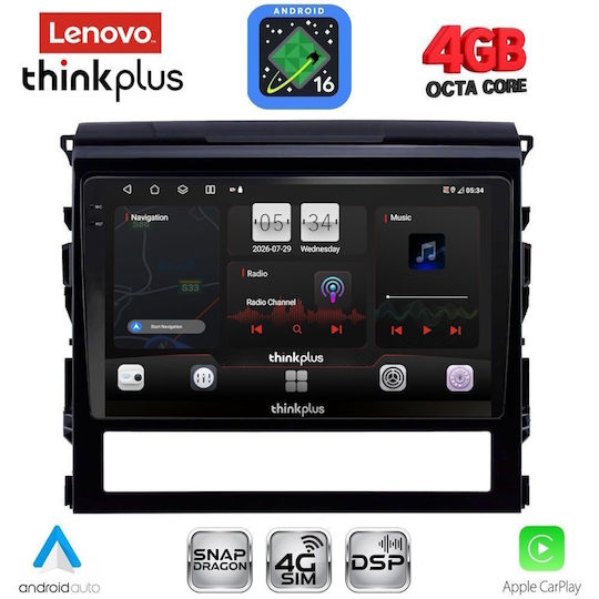 Lenovo Автомобилна Аудио Система За Toyota Land Cruiser 2016-2019 (Bluetooth/USB/Wi-Fi/GPS/Apple CarPlay/Android Auto) С Touch Screen 9"