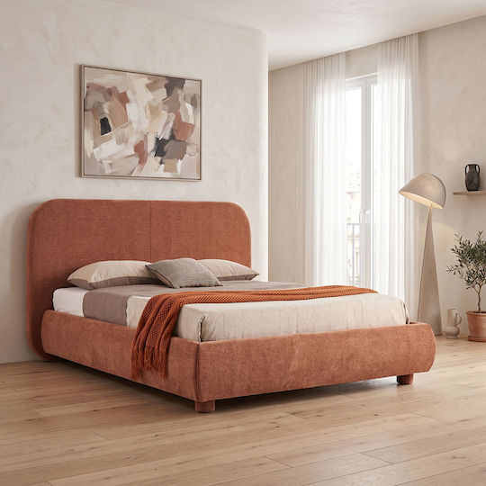 Salena Легло Уплътнено за Матрак 160x200cm Теракота Salena Легло Уплътнено за Матрак 160x200cm Теракота