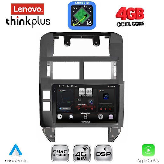 Lenovo Car Audio System for Volkswagen Polo 2002-2009 Bluetooth USB WiFi GPS Apple CarPlay Android Auto with 9" Touch Screen