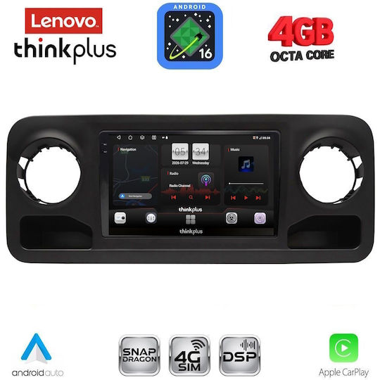 Lenovo Автомобилна Аудио Система за Mercedes-Benz Sprinter 2018-2026 (Bluetooth/USB/Вграден Wi-Fi/GPS/Apple CarPlay/Android Auto) с Touch Screen 10"