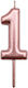 Κεράκι Rosegold Αριθμός 1 Chrome