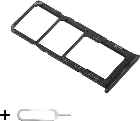 Suport Tăvi SIM Samsung A12 Nacho A127 Slot Card Microsd + Unealtă Ejector SIM Inclusă Neagră