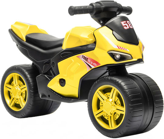 Aiyaplay Convertible Tricycle with Parental Handle for 18-36 Months Yellow