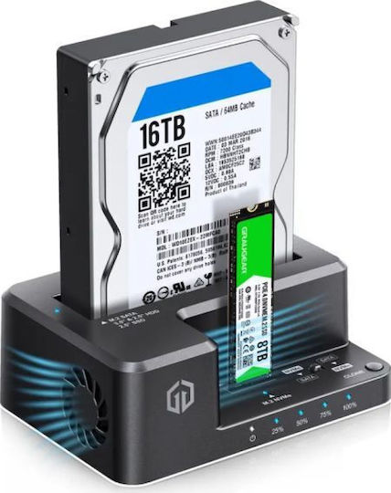 Graugear Fantec Festplatten-Dockingstation für SATA Festplatten mit USB 3.2 Konnektivität
