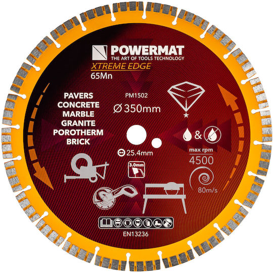 Powermat Powermat Schleifscheiben Für Baumaterialien Mit 24 Klinge 350mm