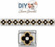 Edelstahl Elemente Diy Armband Schwarz Muster Strass