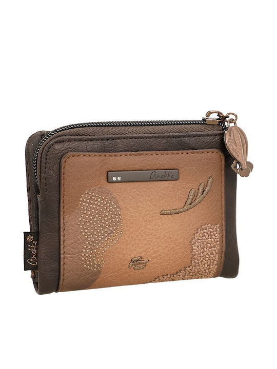 Small Women's Wallet with RFID Brown