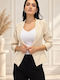 Short Women's Blazer Cream