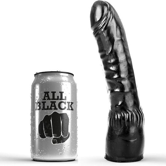 All Black Realistischer Dildo Schwarz 20 cm