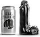 All Black Realistischer Dildo Schwarz