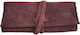 Kalliopi Silver Leder Tabaktasche Braun mit Verschlussart mit Taste 16,5x7,5cm