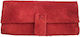 Kalliopi Silver Leder Tabaktasche Rote mit Magnetverschluss 16,5x7,5cm