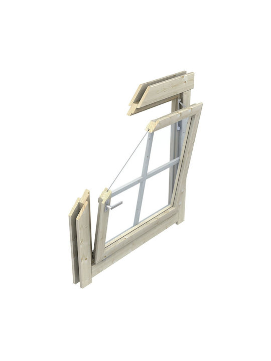 Showood Hinged Wooden Window W88.2xH88.2cm