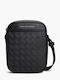Herren Schulter / Crossbody Tasche Schwarz