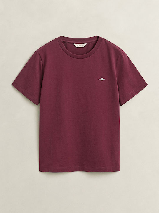 Gant Reg Shield Γυναικείο T-shirt Bordeux